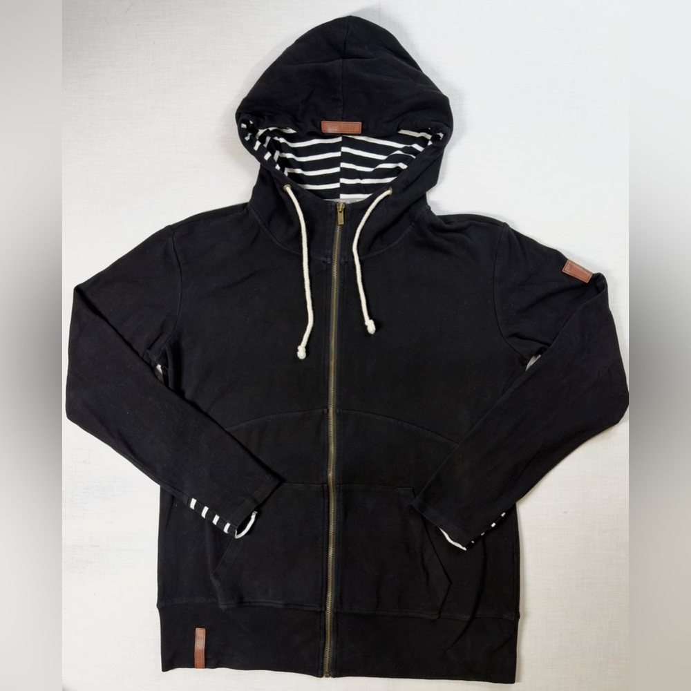 Ampersand Avenue Black & White Full Zip Hoodie Womens Size M - Picture 2 of 10